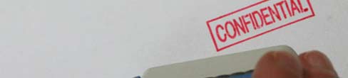 A document stamped with confidential